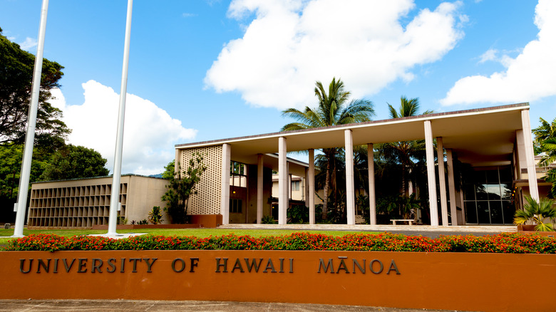A building at the University of Hawaii Manoa