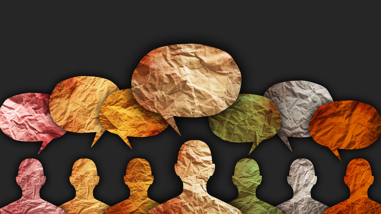 visualization of different people speaking