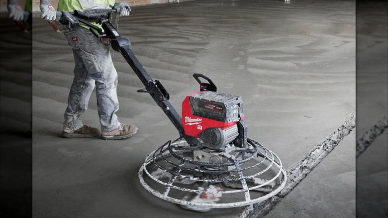 MX Fuel 36-inch Walk-Behind Trowel in use