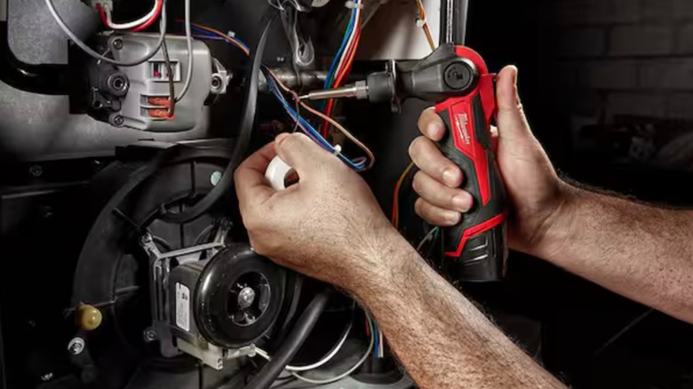 M12 Soldering Iron in use