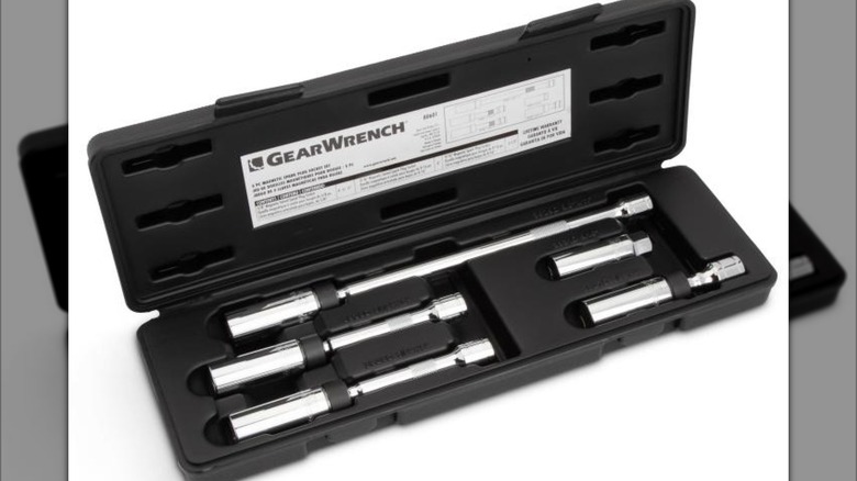 GearWrench 5-piece ⅜-inch, 6-point Magnetic Swivel Spark Plug Socket Set