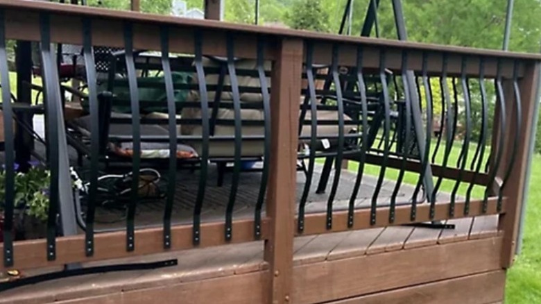 Deck with Fortress Building Products Deck Railing Balusters