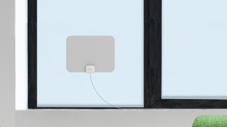 Mohu Leaf Indoor TV Antenna on window