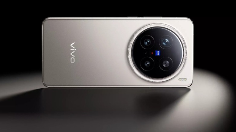 Vivo X200 Pro render with a dark background