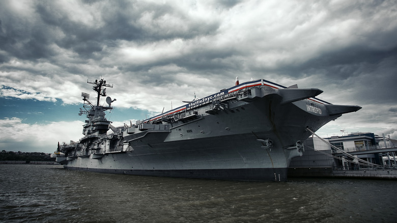 USS Intrepid docked in New York City