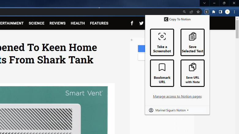 Copy To Notion Chrome extension