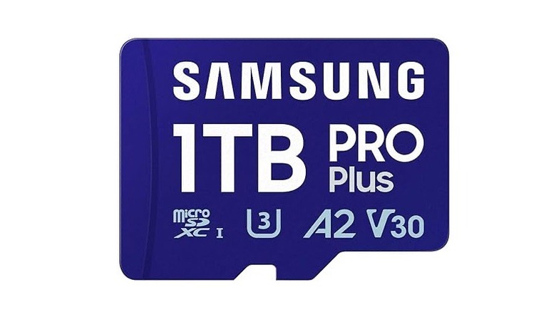 samsung microsd card on white background