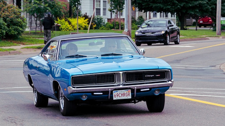 blue Dodge Charger