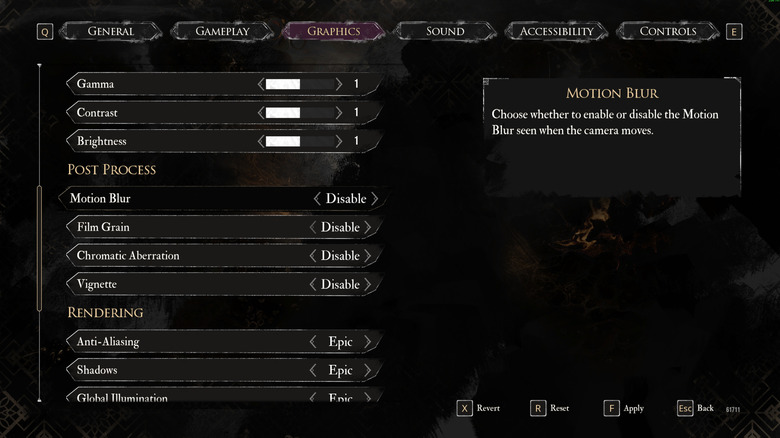 Graphics settings in Claire Obscure: Expedition 33