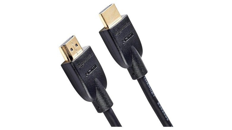 Amazon Basics HDMI cable on display
