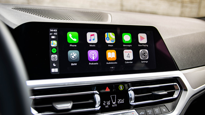 Apple CarPlay on a car's dashboard