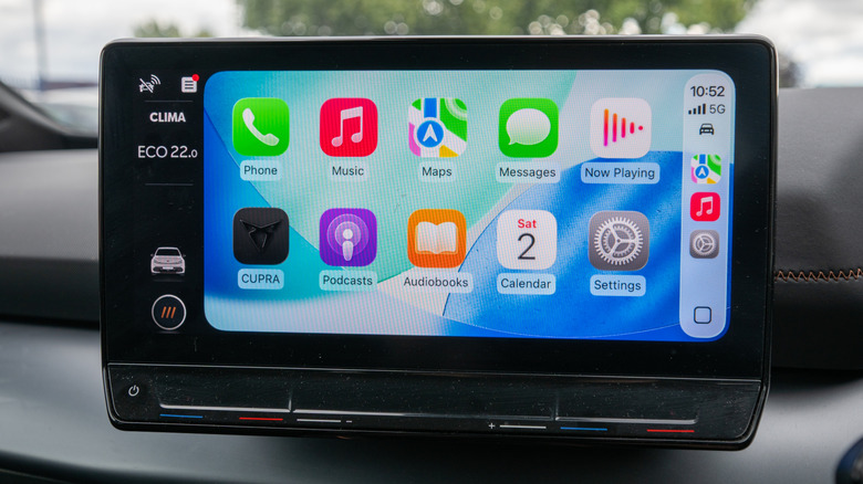 CarPlay screen showing suggestions