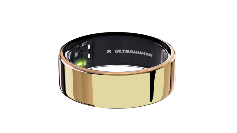 Ultrahuman Ring AIR Bionic Gold on display