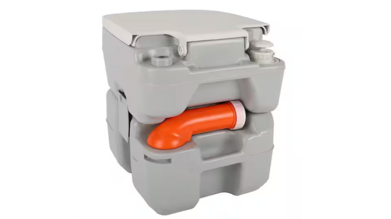 portable flushing camping toilet