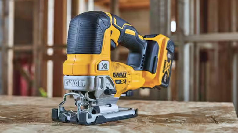 DeWalt jigsaw on job site
