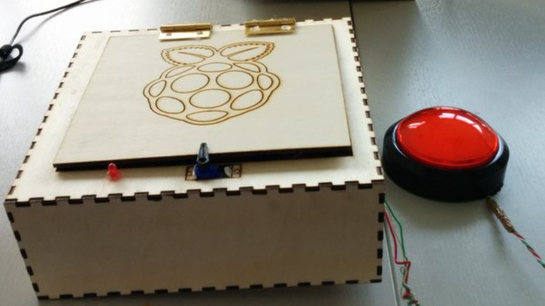 laser-cut Grandpa Scarer project