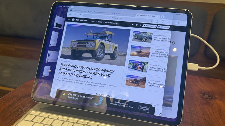 Using stage manager on iPad.