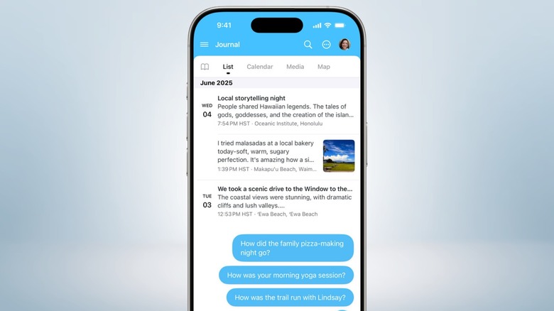 App running Apple Foundation Model system.