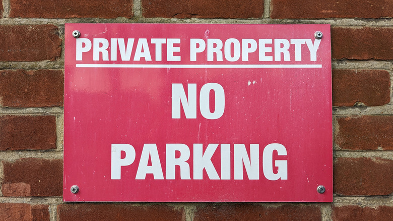 No parking sign