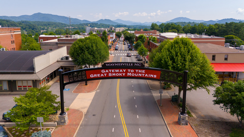 Street in Waynesville North Carolina