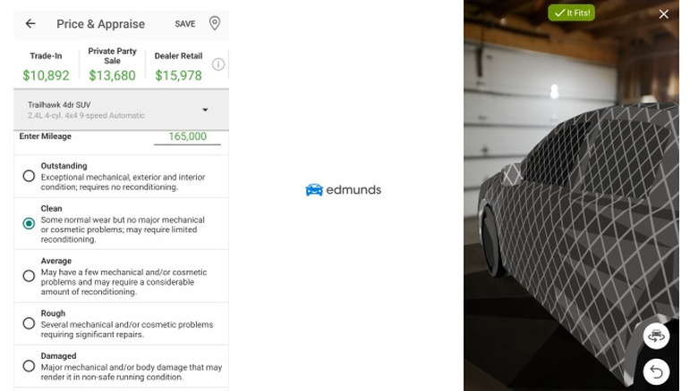 Screenshots of Edmunds app