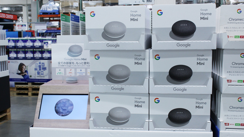 Google Home devices for sale at Costco.