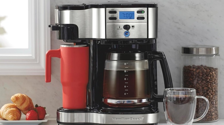 Hamilton Beach 2 Way coffee maker with water bottle and coffee pot