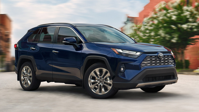 2025 Toyota RAV4 cornering at speed