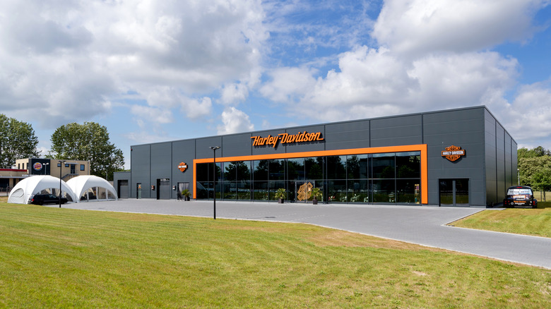 A massive Harley-Davidson facility somewhere in the U.S.
