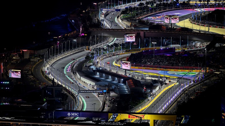 An overhead shot of the 2025 Saudi Arabian Grand Prix