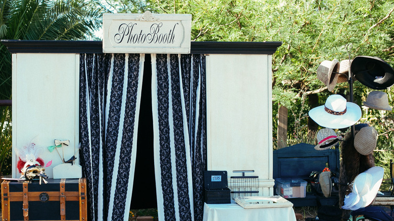 photo booth with props