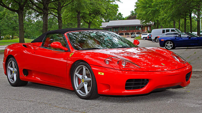 Ferrari 360 Spider in a parking lot