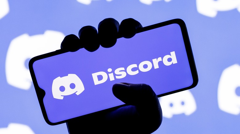 The Discord logo on a mobile screen