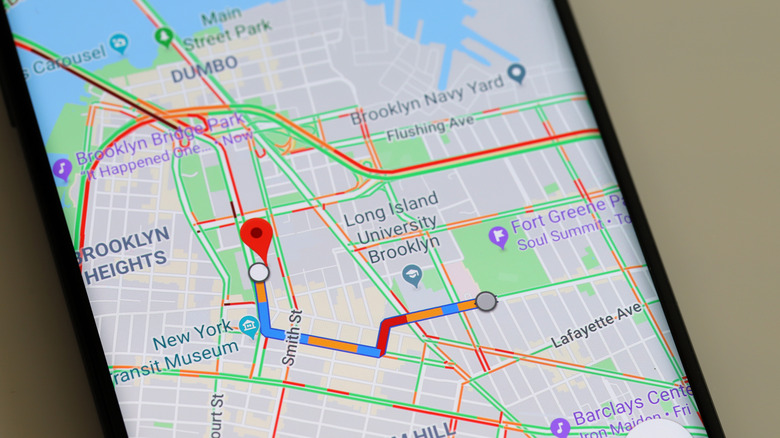 Google maps route.