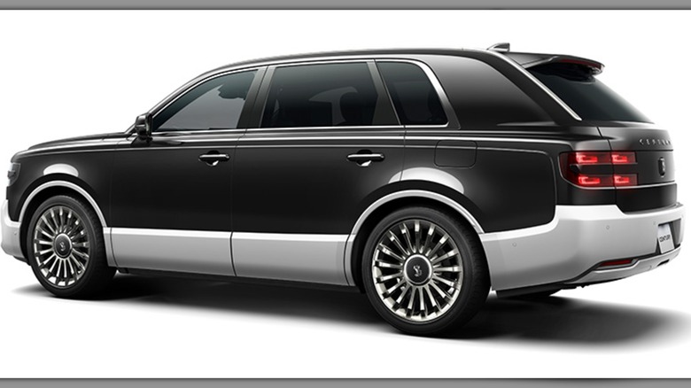 Black Toyota Century SUV side view