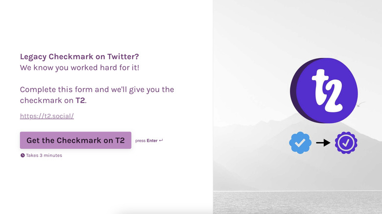 T2 social's verification form