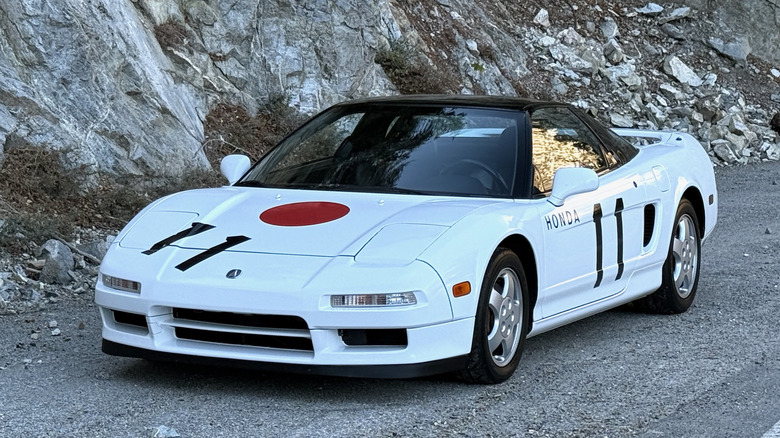 1991 Acura NSX parked in the mountains