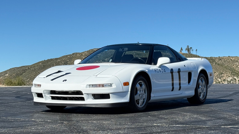 1991 Acura NSX parked in the mountains