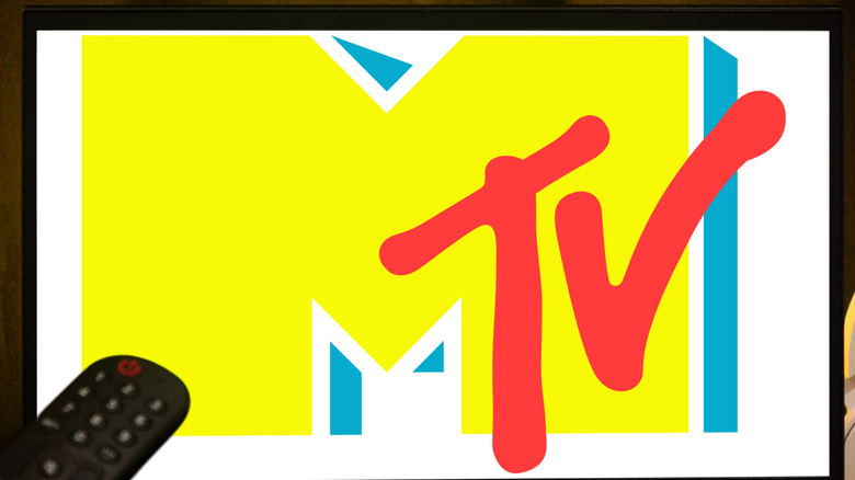 The MTV logo on a Television