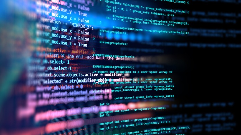 Programming code abstract technology background