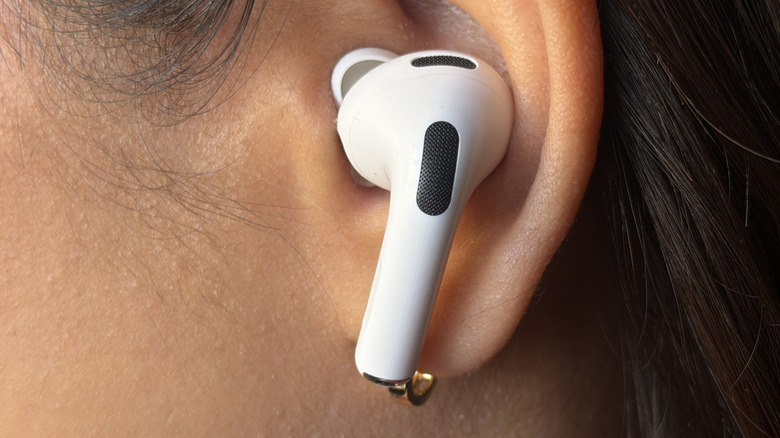 Person wearing AirPods Pro 3