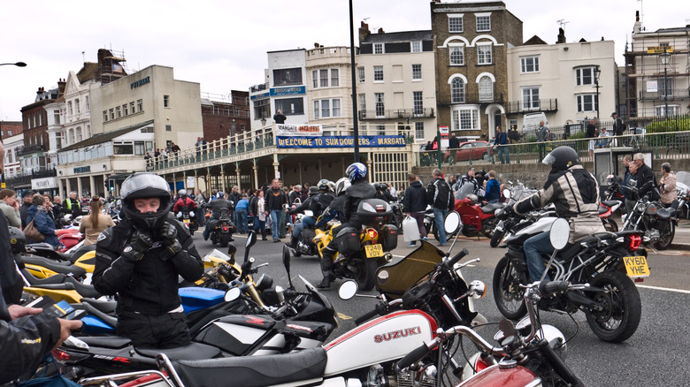 Riders from the Ace Cafe taking part in The Margate Meltdown bike event