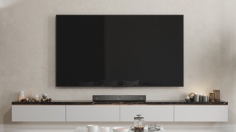 Modern Living Room Interior With Smart Tv