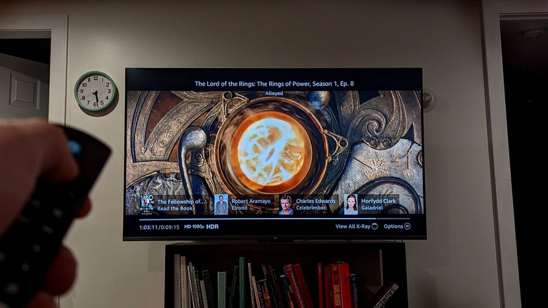 The Lord of the Rings TV show on Amazon TV set