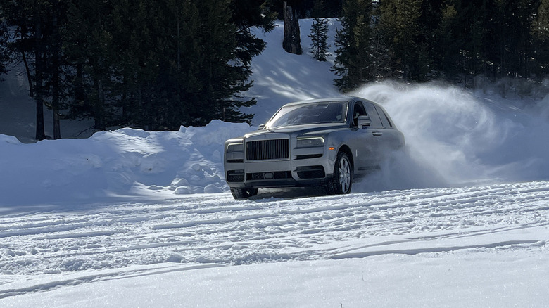 Cullinan drifting in snow