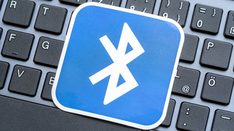 Bluetooth logo on keyboard
