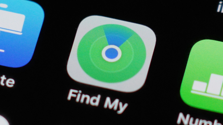 Find My app on screen