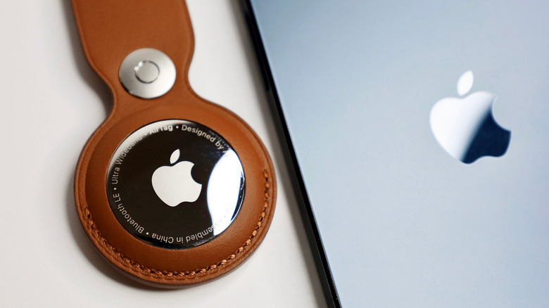 AirTag next to MacBook