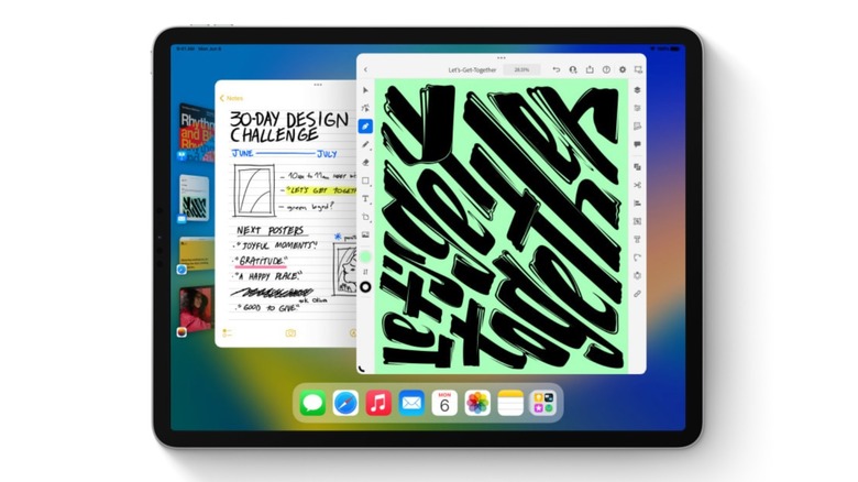 Stage Manager in action on iPadOS 16