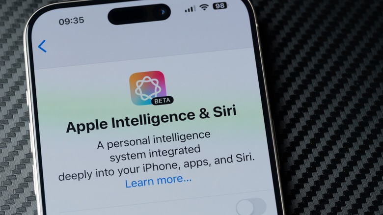 Apple Intelligence and Siri displayed on iPhone